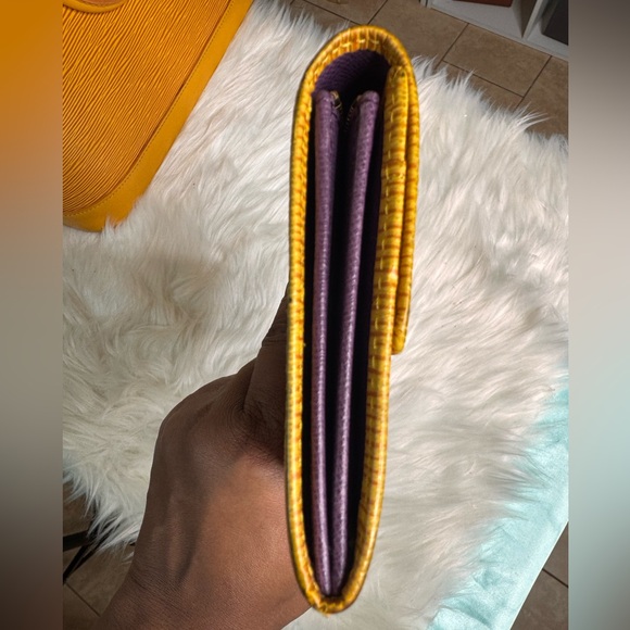 SOLD LV Yellow EPI Leather Long Wallet - Picture 11 of 12